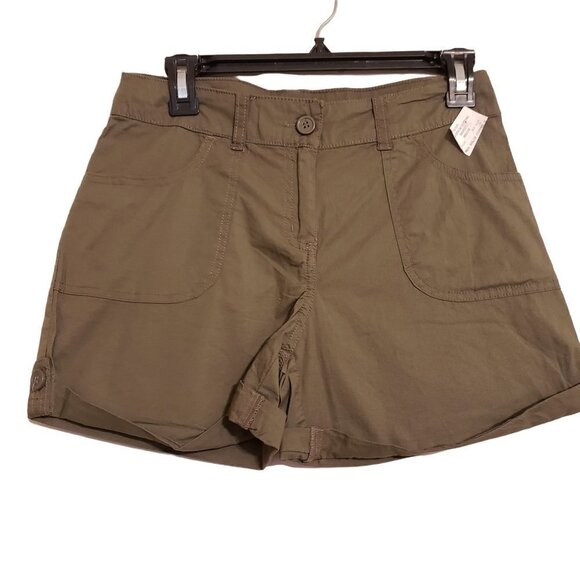 IN Extenso solid cuffed shorts Size 6 NWT - Picture 1 of 8